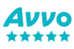 The image shows the Avvo logo with five stars underneath it, representing a rating or review system.