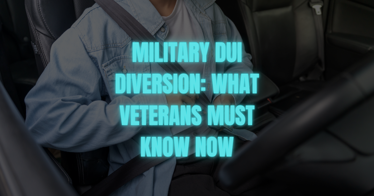 DUI, PC 1001.80, military